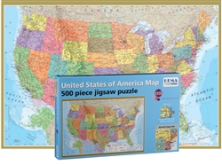 UNITED STATES MAP 500 PIECE  JIGSAW PUZZLE